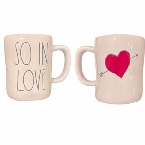 Rae Dunn SO IN LOVE w heart mug coffee tea cocoa